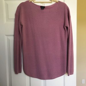 Ann Taylor Pink Cableknit Sweater